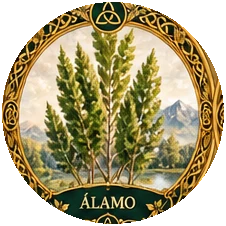 Ilustración botánica de Álamo
