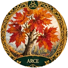 Ilustración botánica de Arce