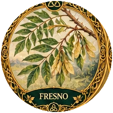 Ilustración botánica de Fresno