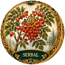 Ilustración botánica de Serbal